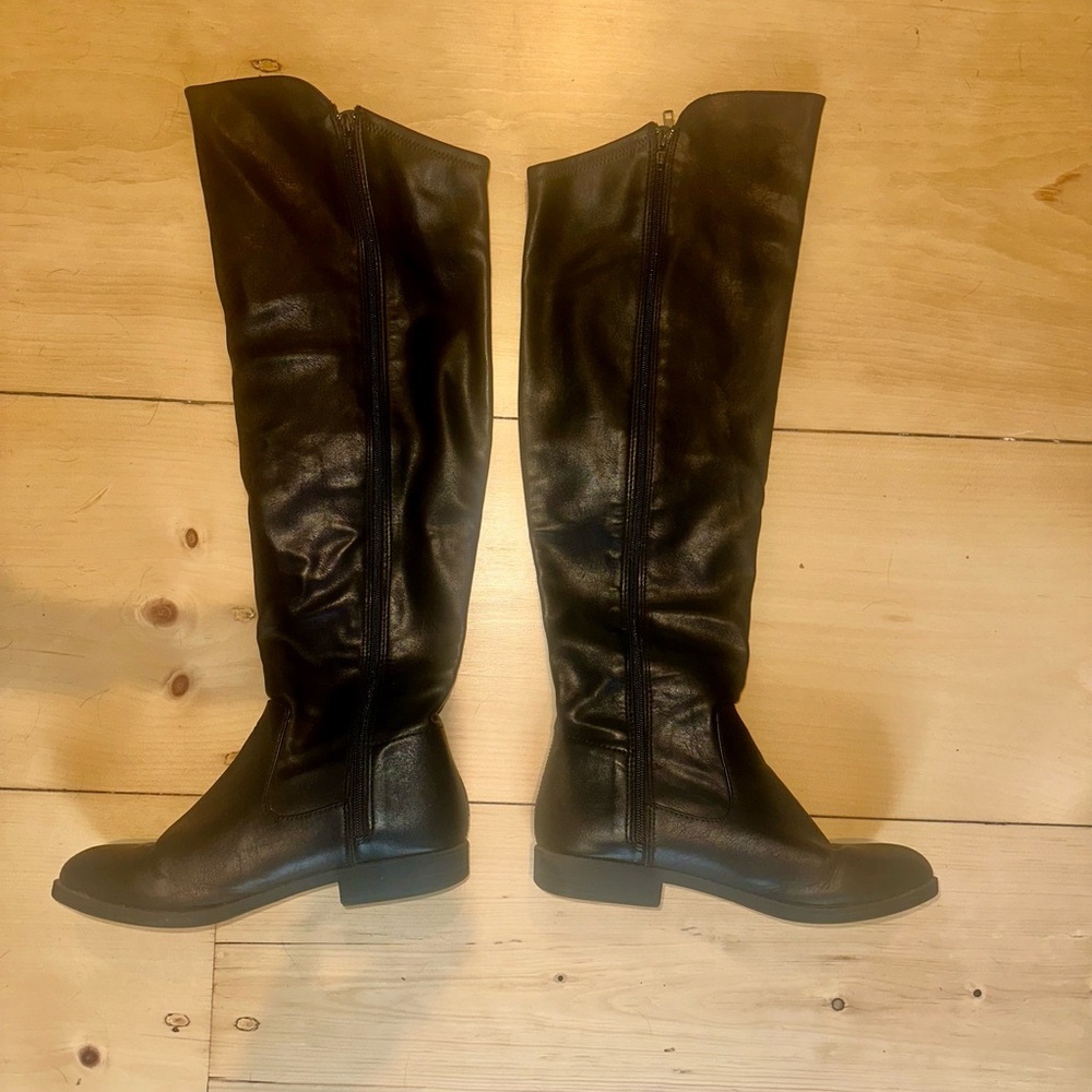 a.n.a. Knee-High Leather Boots